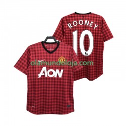 Camisola Manchester United ROONEY 10 2012 2013 Retro Homem Equipamento Primeiro Manga Curta